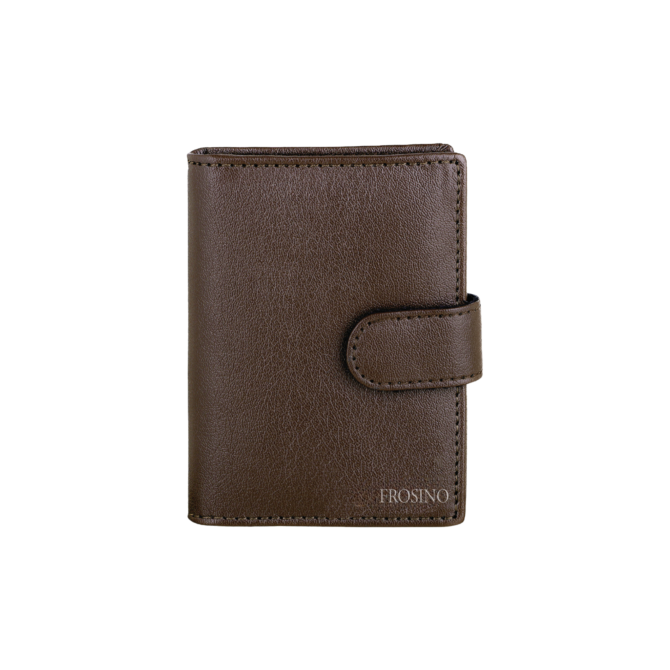 Frosino Unisex Textured Leather RFID Two Fold Wallet