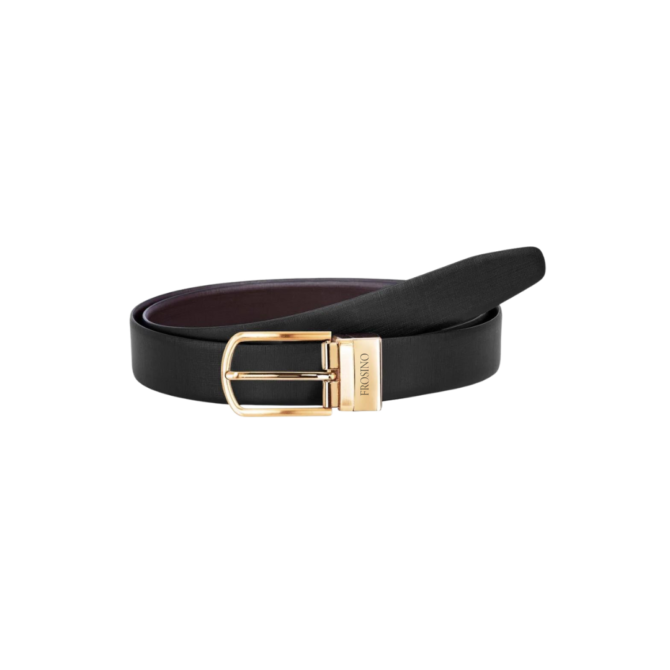 Frosino Men Formal Black, Brown Genuine Leather Reversible Belt